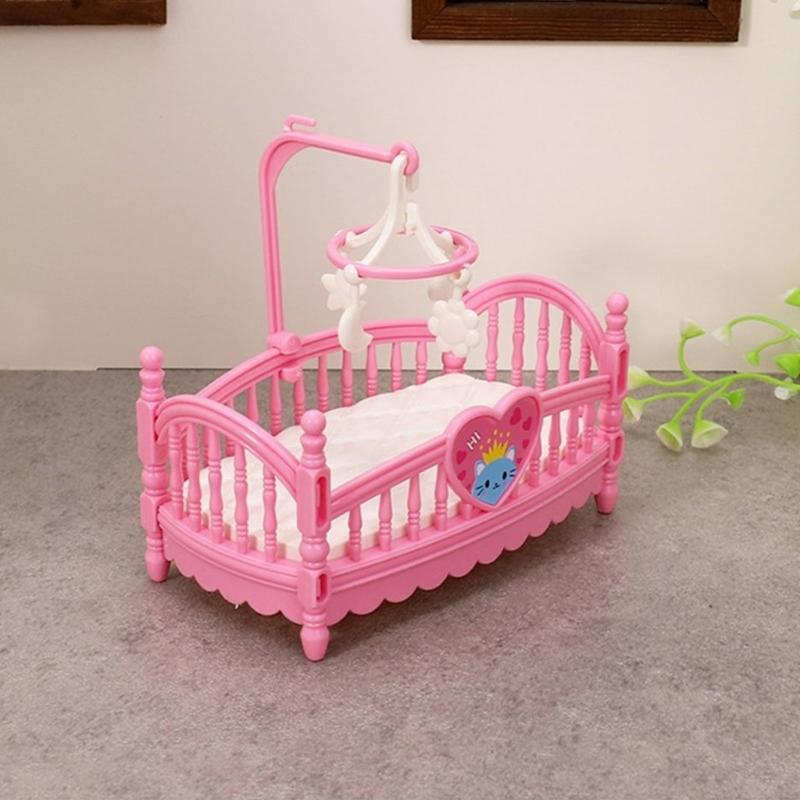 Dollhouses Crib Model Realistic Dollhouses Mini Crib Realistic Play Single Realistic 1:12 Model Mini Size Toy