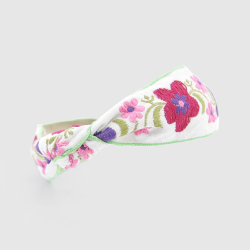 LALA White Flower Bohemian Imported Hairband