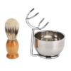 Men Beard Brush Set Beard Brush Holder Stand Soap Bowl Shaving Tool for Men Facial Grooming