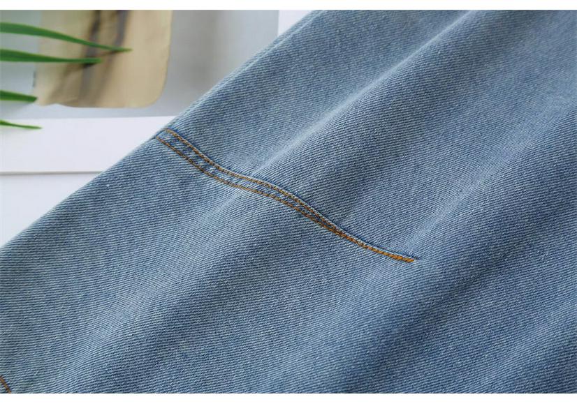 Plus Size Women's V-Neck Denim Vest - Spring/Summer 2026 Slimming Tank for 200 Jin