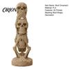 3D Printed Stacking Skull Figurine Figurine, Gothic No Speak Hear See Sculpture Statue, Halloween Party Horror Decoration for Home Office