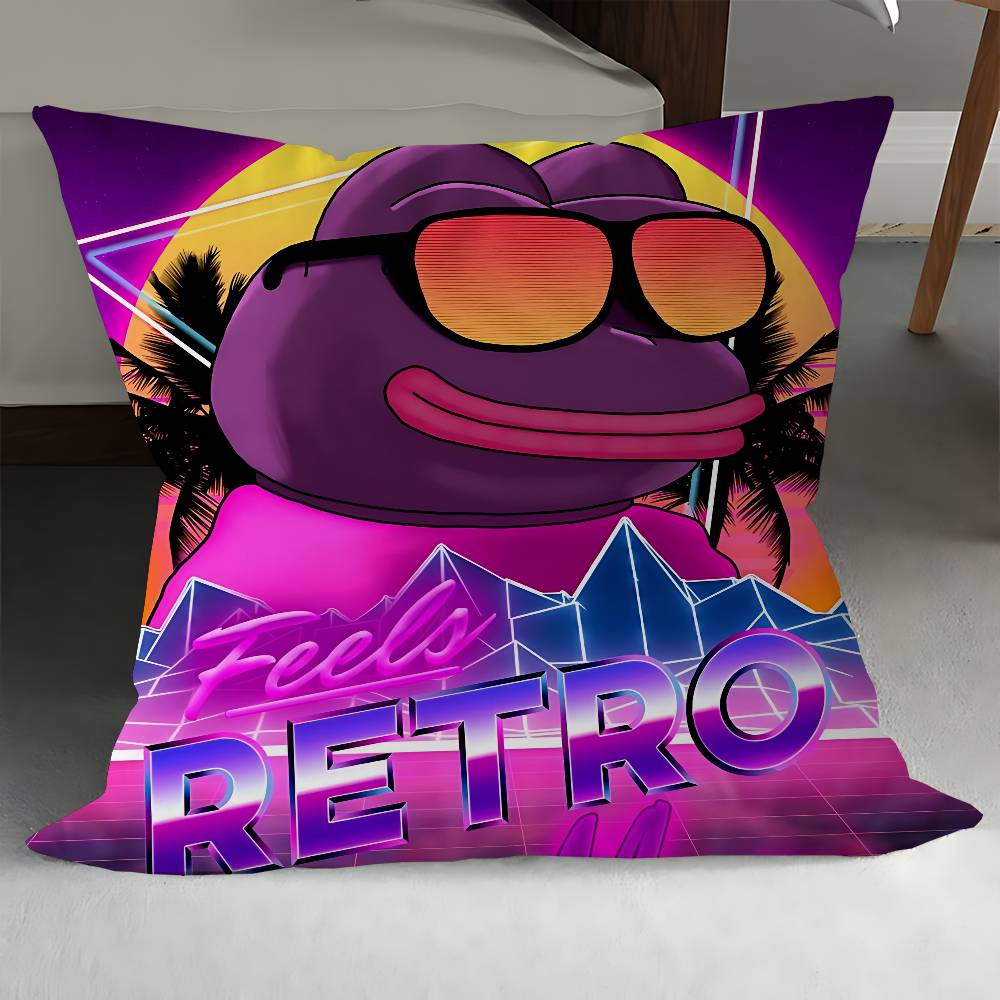 Cartoon P-Pepe The Frog Pillow Cover Design Cushion Cover Decor Holiday Decorati