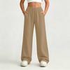 Pantalones de chándal anchos de pierna recta con cintura elástica de color para niñas mayores, para uso casual y deportivo