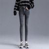 Women's High-Waist Velvet Skinny Jeans: Thick, Elastic, Versatile for Autumn/Winter