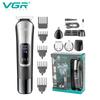 VGR 111 5-in-1 Men's Care Nose Hair Sculpting Electric Fader Shaving Hair Clipper Hair Trimmer Set Smart Digital Display LED Shaver Safe and Hygienic