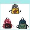 Childrens Dinosaur Print Nylon School Backpack With Breathable Straps For Kids Boys Girls