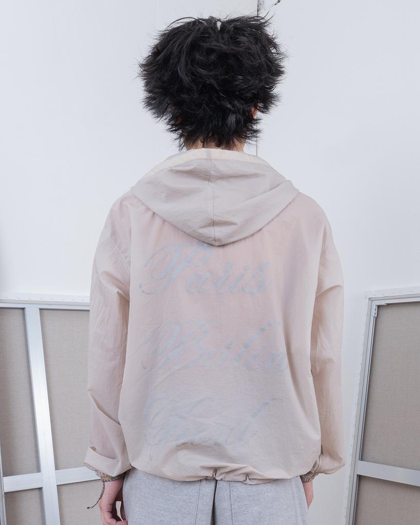 Themuseumvisitor Nylon Summer Flap Anorak (Beige)