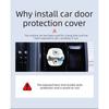 4pcs for Changan Deep Blue S05 S07 L07 Automotive Door Lock Cover Buckle Silicone Shock Absorber Cushion Door Protection Cover