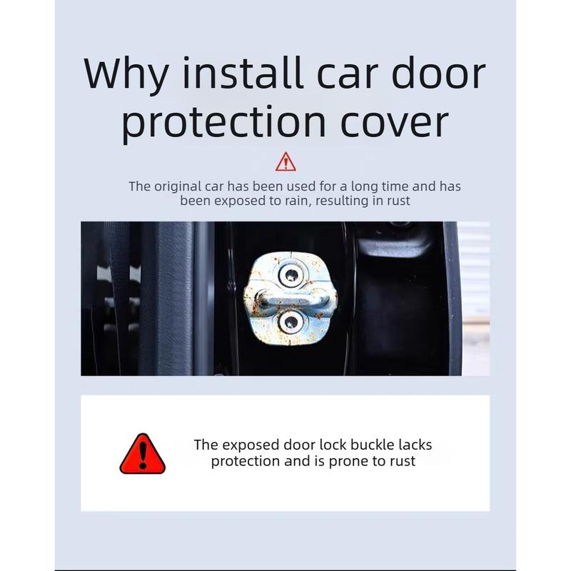 4pcs for Changan Deep Blue S05 S07 L07 Automotive Door Lock Cover Buckle Silicone Shock Absorber Cushion Door Protection Cover