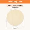 PATIKIL Crochet Basket 10 Basket Round Wooden Base Bag Making Knitting Crochet Shoulder Purse Craft 12-inch Bases, Pieces, Bottoms, Shapers, Supplies,