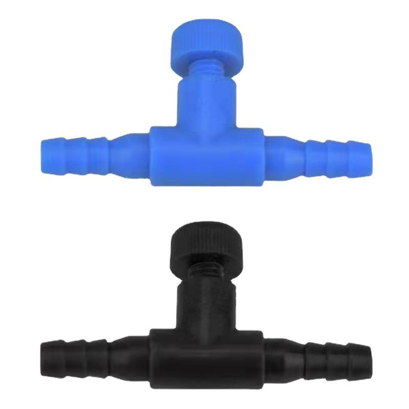 

4 мм Регулировочный клапан воздушного потока для аквариума для кислородной трубки и аэрационного насоса Blue T-shaped Valve 4mm