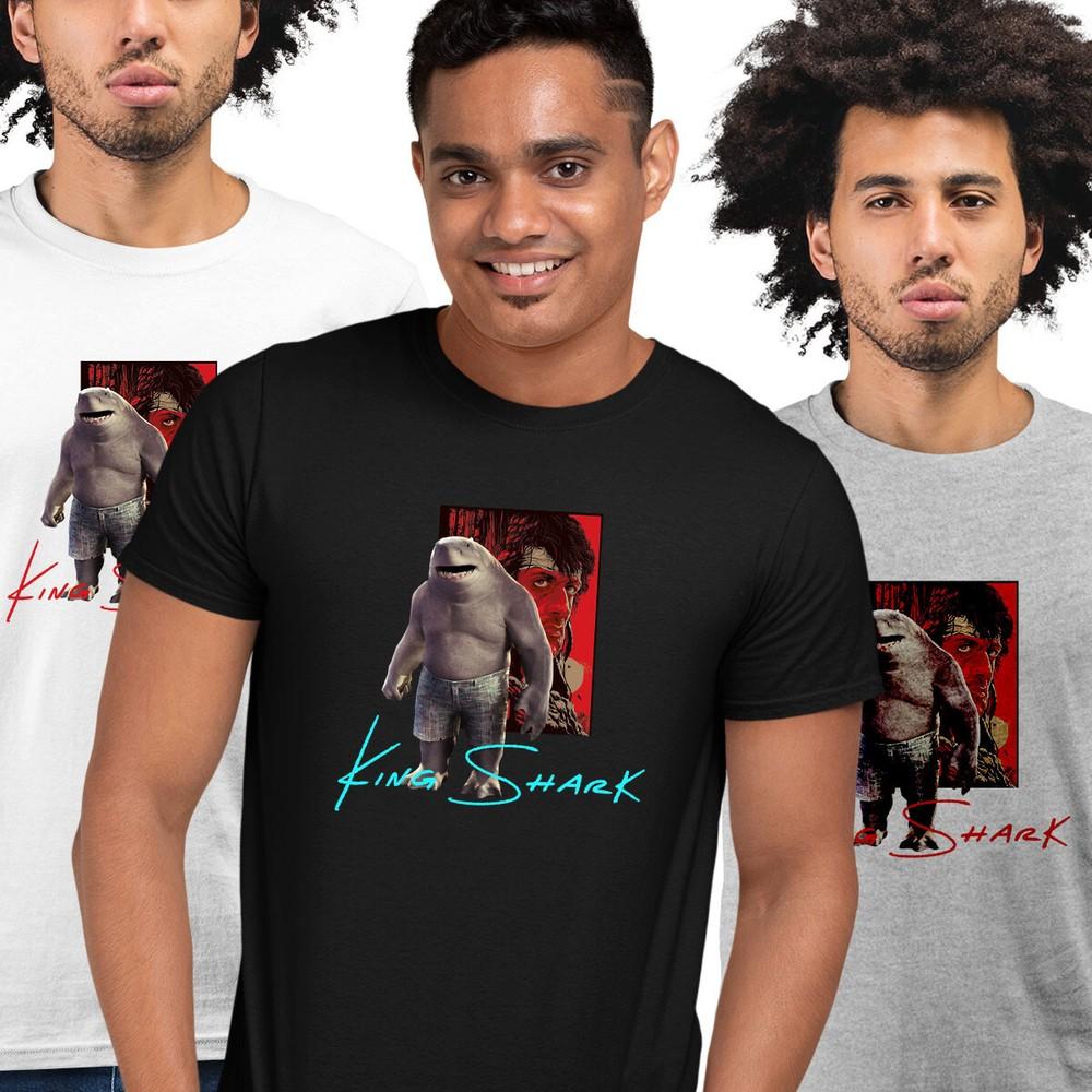 Sylvester Stallone Rambo King Shark Squad Movie Novelty Gift TShirt L