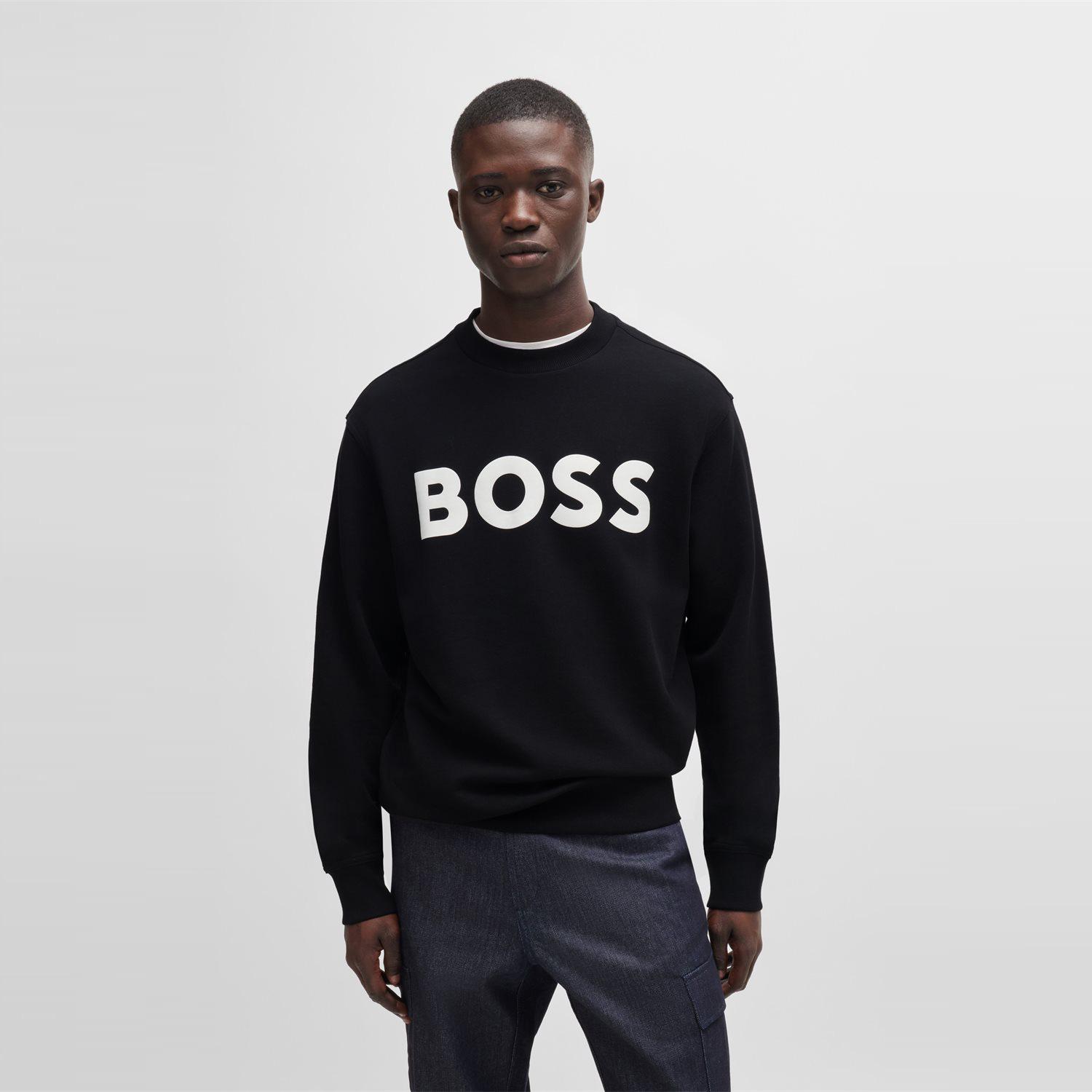 Boss Logo Sweatshirt Relaxed Fit 50487133_001 Black/M