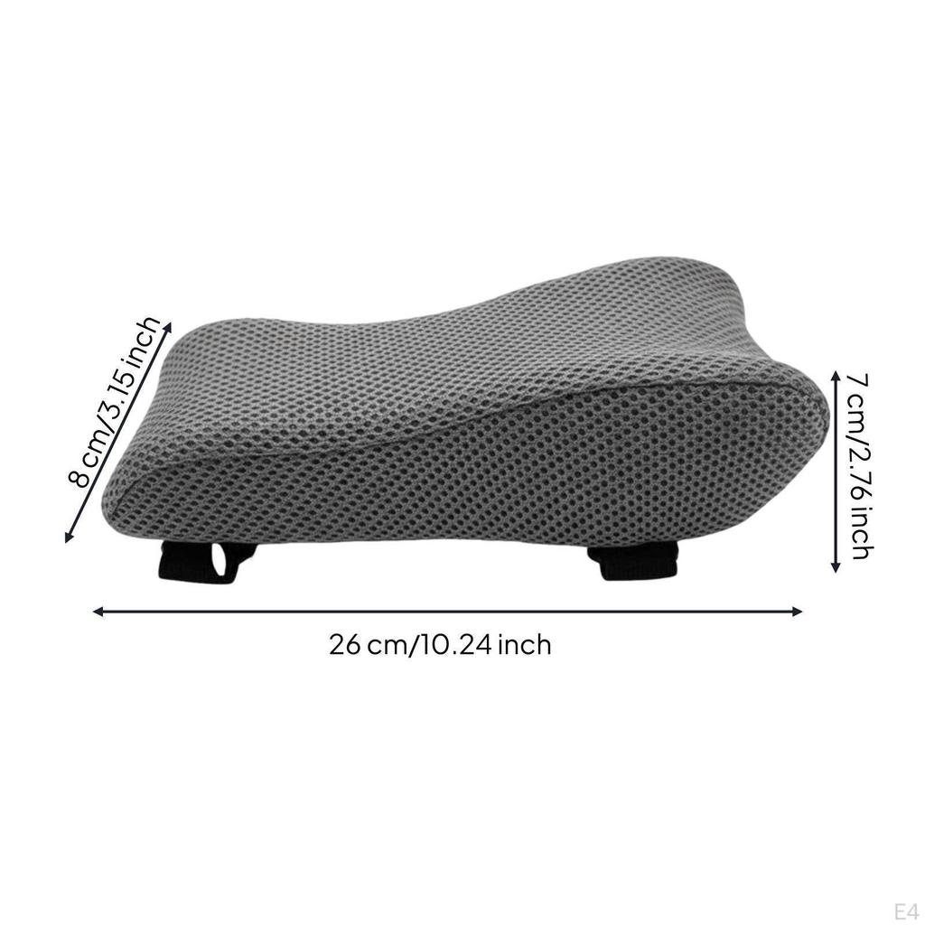 2 Pieces Chair Armrest Heightening Pad Cooling Gel Memory Foam Pressure Relief Office