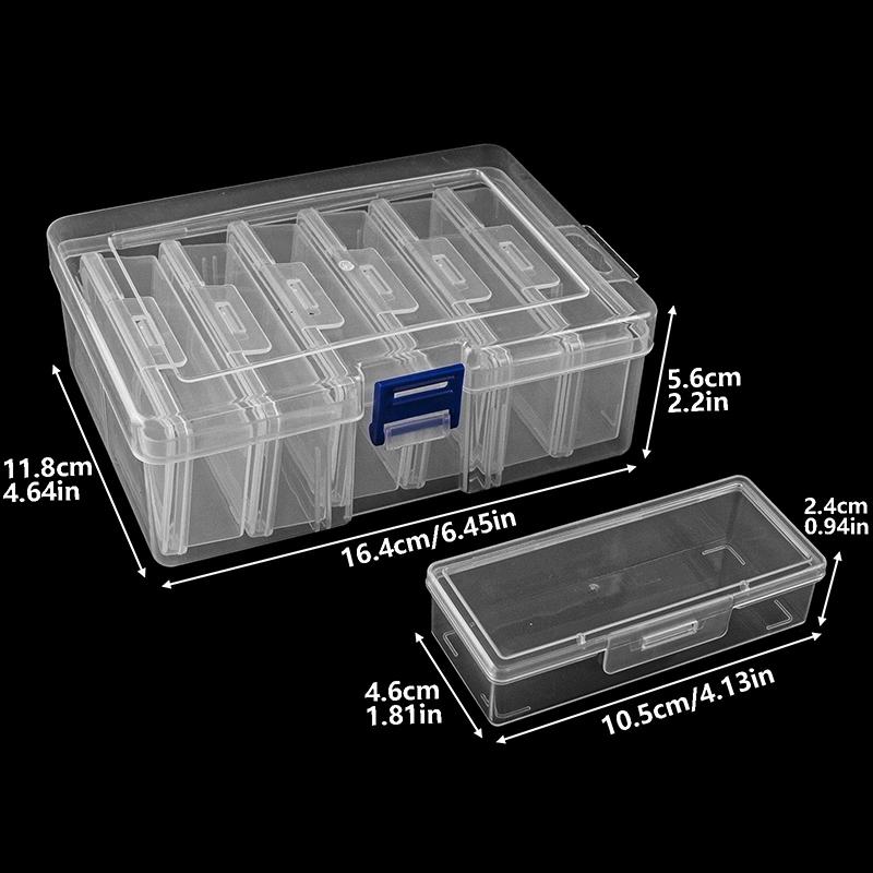 Clear Card Storage Box Idol Photocard Display Case Data Cable Storage Box Card Classification Case Desktop Sundries Organizer