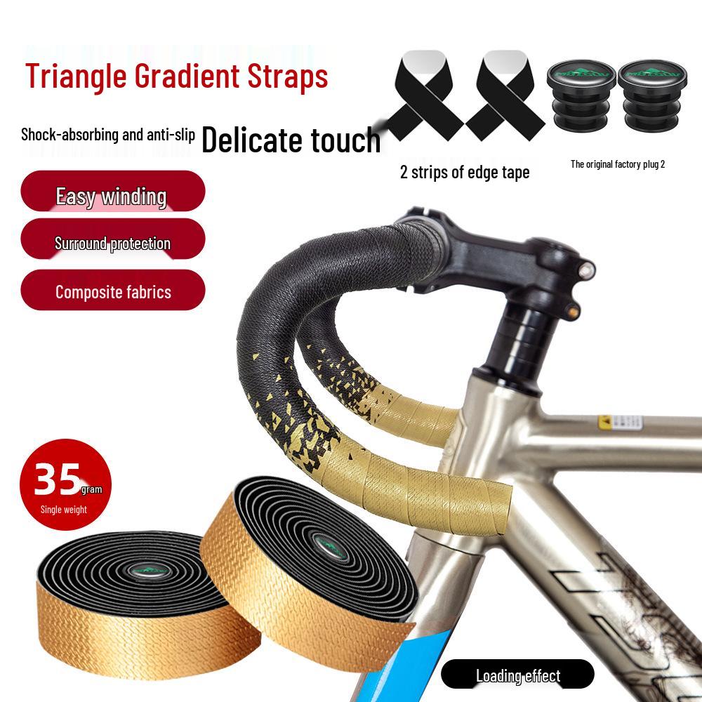 

MOTSUV Градиентная цветная обмотка руля: Удобная, дышащая обмотка для шоссейных и фиксед-гир велосипедов Road Bike Gradient Handlebar Tape золотой