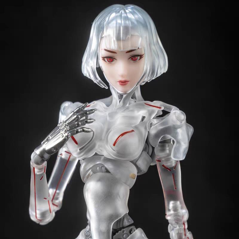 18cm Bone Workshop 1/12 Articulated Action Figure Ai Agent Lady Transparent Mechanical Body Desktop Ornament For Anime Fans