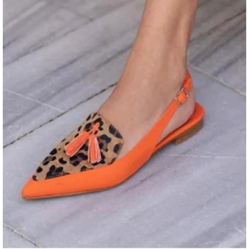 New Style Popular Summer Color Block Women's Shoes 34-43 Large Pointed Tassel Low Heel Back Air Sandals High Heels Womens Shoes