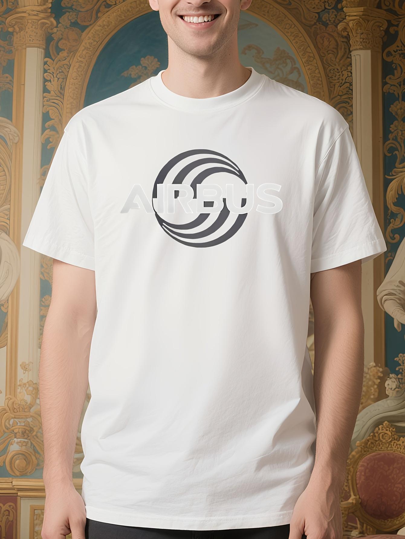 Airbus Aviation Graphic Tshirt - White Crew Neck Tee with... XL