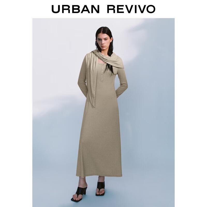 

UR Women s Autumn Shawl Strap Button A-Line Dress UWH750093 S