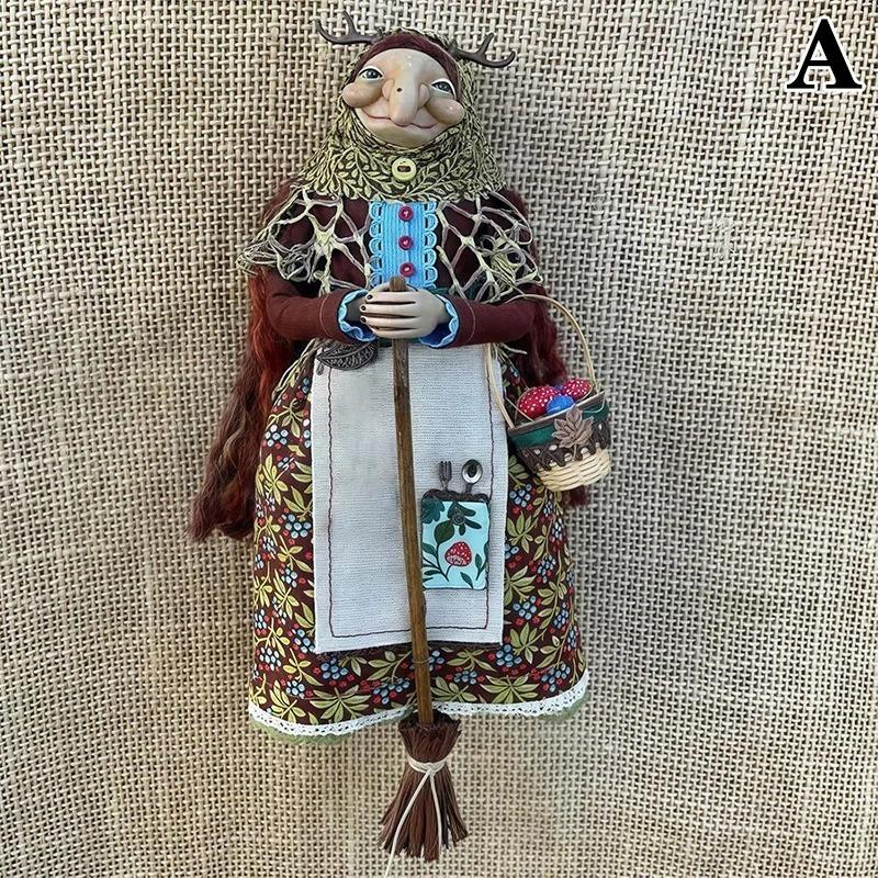 

Кукла Кухонная Ведьма ручной работы, Очаровательная Магическая Кукла на Удачу для Готовки, Подвесной декор для кухни, Украшение для дома для тех, кто любит готовить style A