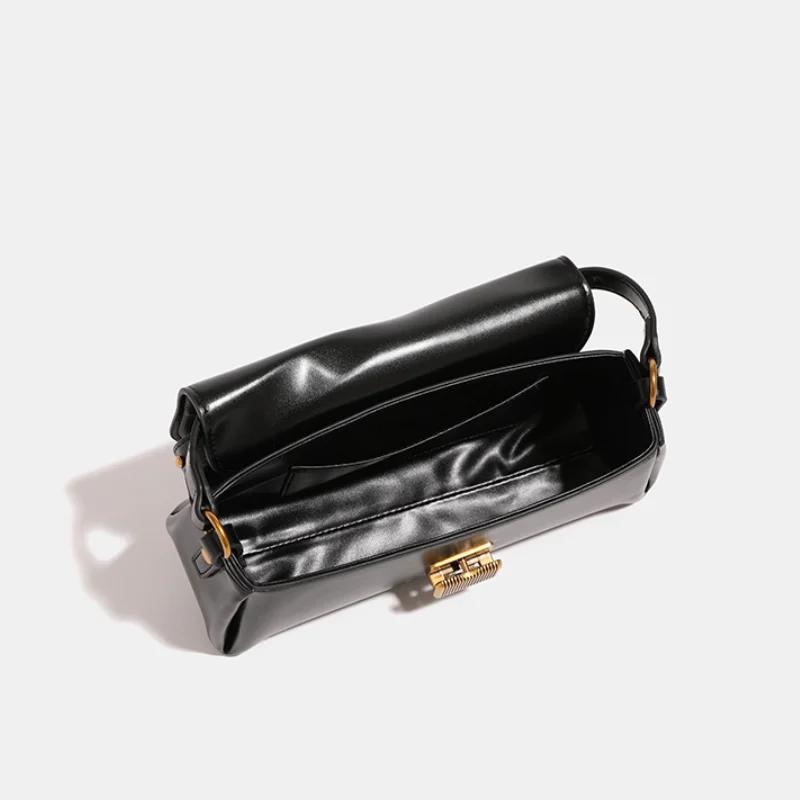 Luxury Leather Crossbody Bag New Ladies Fashion Retro Handbag Designer Brand Small Square Bag All-match Simple Underarm Bag