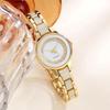 Round Dial Quartz Wristwatch Quartz Movement Fashion Watch Elegant Ceramic Watch  For Women