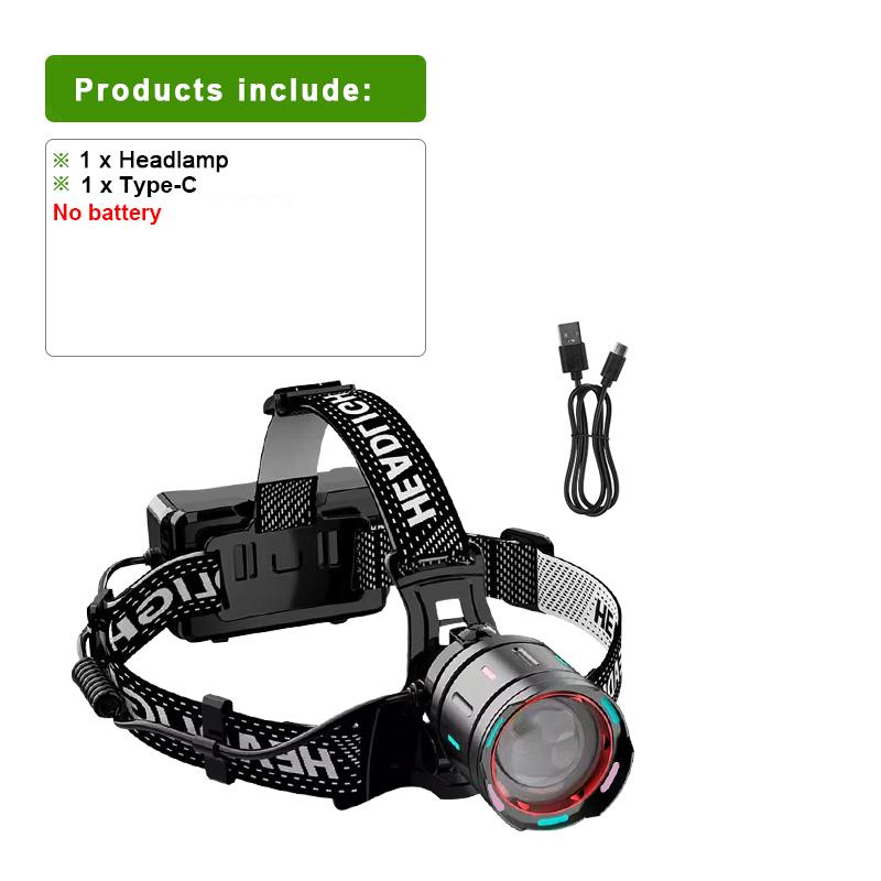 111111111LM 1111W Powerful LED Headlamp Super Bright Rechargeable Head Flashlight 1*18611 Head Torch Fishing Hunting Headlight
