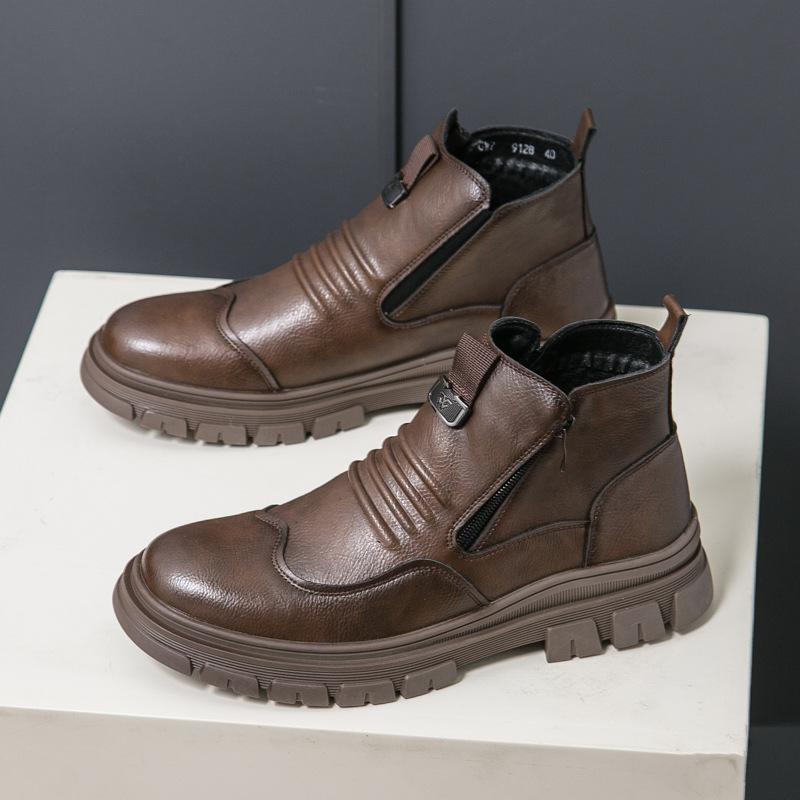 

Ботинки челси мужские 2024 зимняя новая мужская модная тенденция ботинки Martin повседневные простые ботинки мужская обувь 44