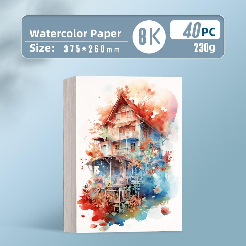 20/40/50/60/100 sheets Square/Round Watercolor Paper Professional Water Color Paper Postcard For Painting School Supplies