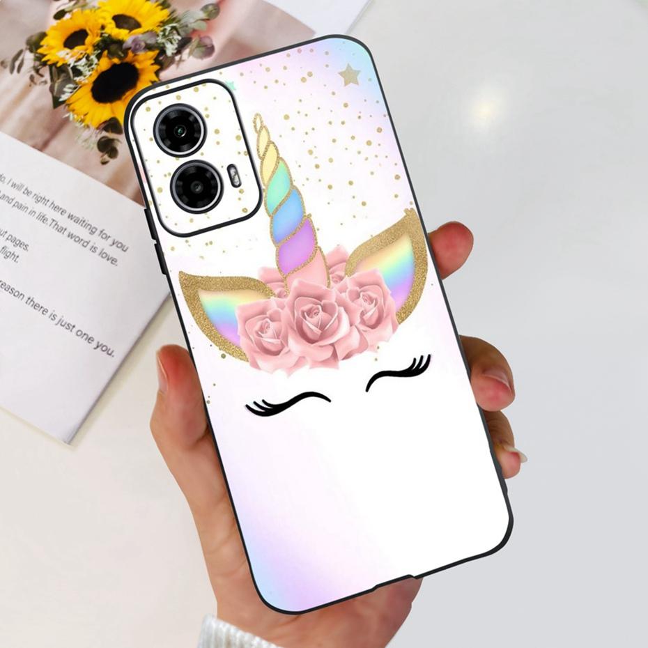 Phone Case For Motorola Moto G24 G34 2024 Cute Love Pattern Soft Silicon Back Cover For MOTO G24 G34 4G 5G