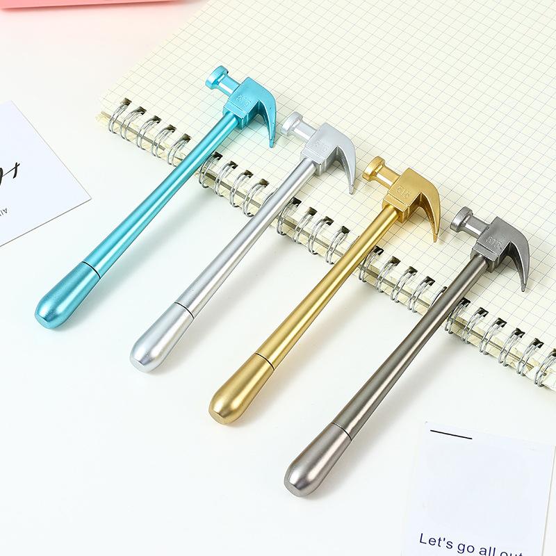 

4/8 шт. Креативная ручка с дизайном молотка в виде бараньего рога, нейтральная ручка 0,5 мм, черная ручка 4 PCS разноцветный