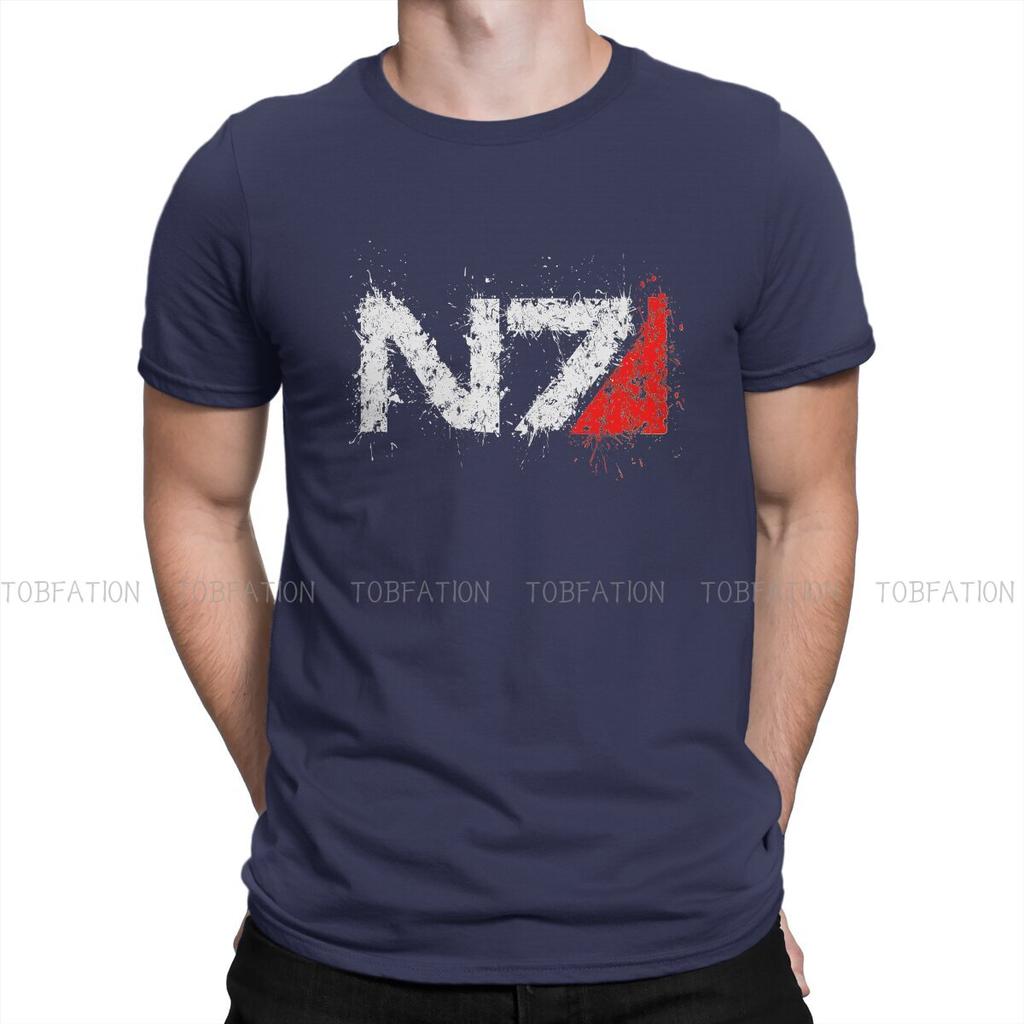 Retro TShirt For Men Mass Effect ME1 Game Clothing Fashion T Shirt 100 Cotton Print Loose Creative Gift