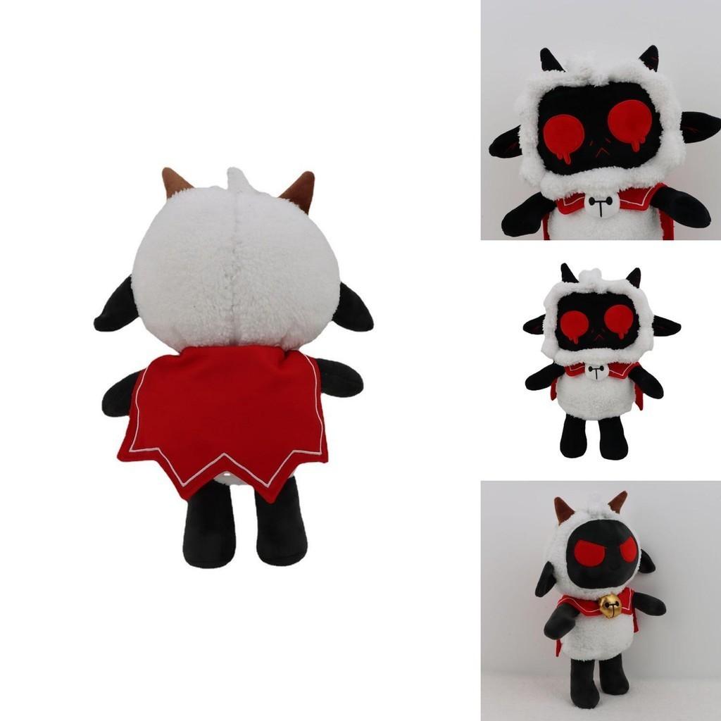 Soft And Cuddly Cult Of The Lamb Black Lamb Plush Toy For Game Fans