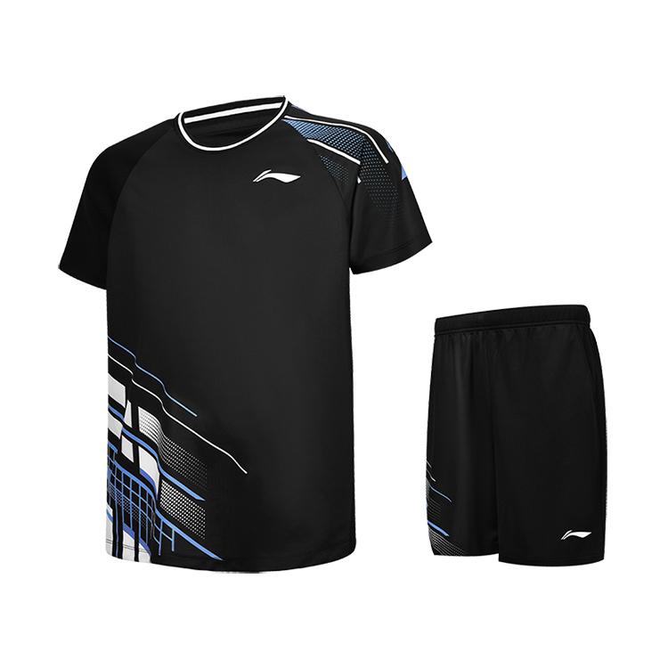 Li Ning Badminton Collection Badminton Jersey Set Unisex Black AATV065-1