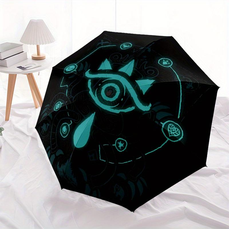 1pc Eye Symbol Automatic Open/close Umbrella, 8-Rib sturdy structure, Portable Travel Umbrella, Parties, Everyday Use, Outdoor Accessory, Ar