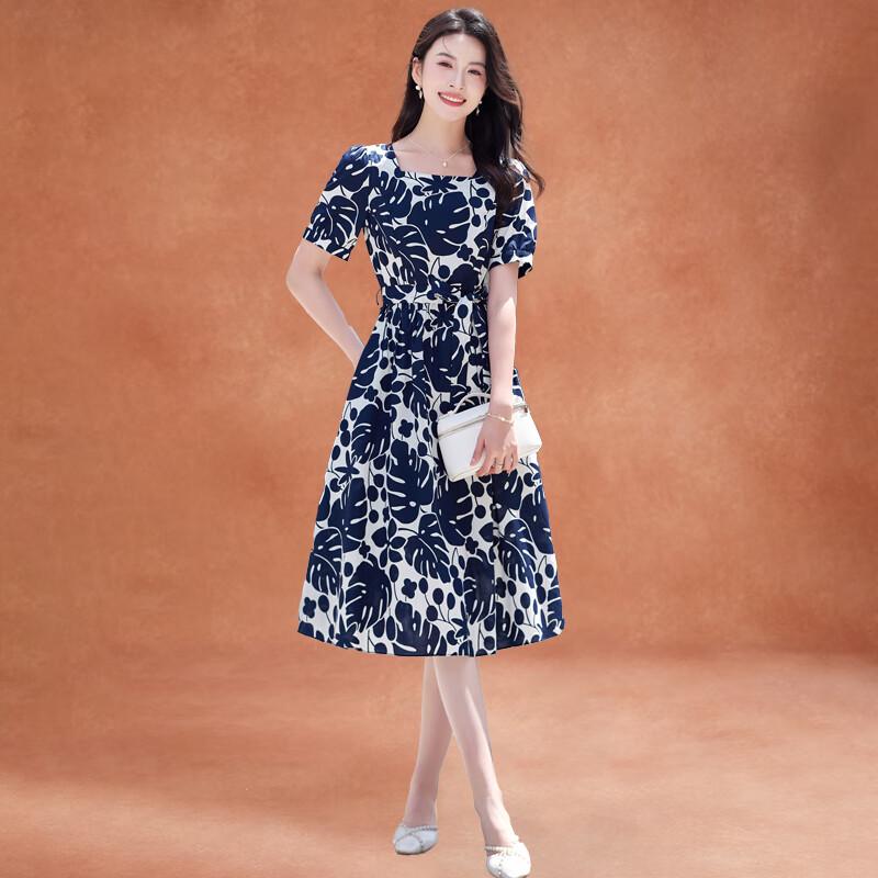 Kebeier 2025 Summer Floral A-Line Midi Dress