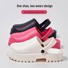 Women's Thick Sole Closed Toe Nursing Slippers with High Heel for Students and Doctors