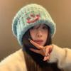 Forest recommended smiley face wool stacking hat big head circumference autumn and winter wind simple warm knitted wool hat