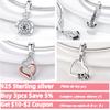Follow Heart Compass Dangle Charms Beads Pendant Copper Fit Original Bracelets Bangle Diy For Jewelry Making