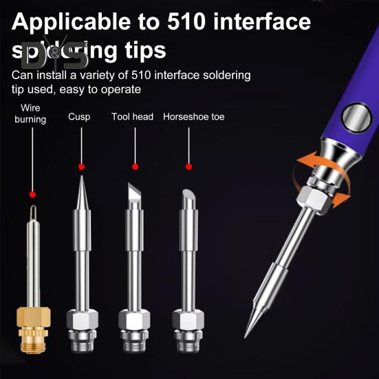 Kit fier de lipit electric Temperatură reglabilă Încălzire rapidă Portabil Design ușor Pix reîncărcabil pentru fier de lipit