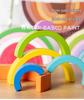 Holz-Regenbogen-Bausteine: Lernspielzeug für die frühe Bildung und den Spaß von Kindern