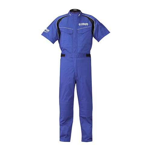 Yamaha Motor (Yamaha) YAMAHA RACING Mechanic Suit, Short Sleeve, YR8002, Blue, Size L, 90792-Y188L