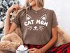 Cat Mom Shirt Comfort Colors® Cat Lover Gift For Cat Mom Birthday Tshirt Minimalist Cute Cat Face Ears Cat Owner Mama Shirt Mothers Day Gift