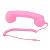 Retro Phone Handset Multifunction Radiation Proof Handheld Cell Phone Receiver for Mobile Phones Computers Pink