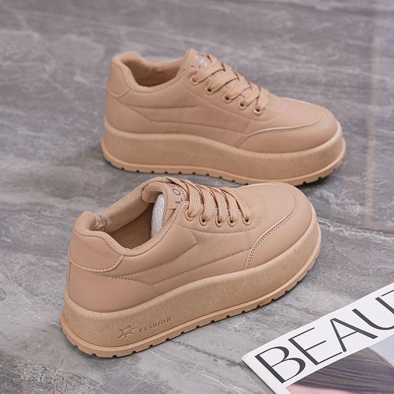 Women's Spring and Autumn Korean Style Board Shoes Students Casual Sports Thick Bottom Bread Shoes