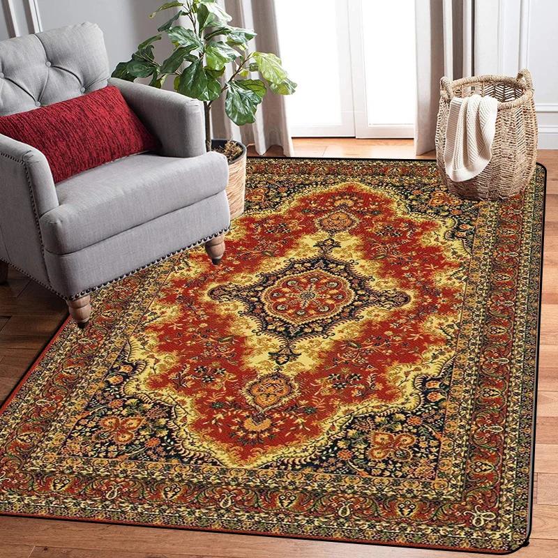 Large Size Large Carpet Raditional Oriental Vintage Area Rug Nordic Floor Mats European Door Area Old Printed Carpet Modern