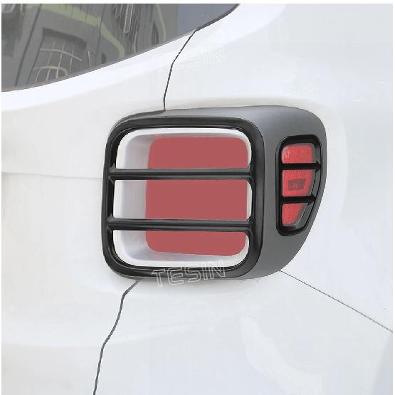 TESIN Lamp Hoods for Jeep Renegade 2016 Up Metal Car Tail Light Guard Cover Accessories for Jeep Renegade Sticker Exterior Parts