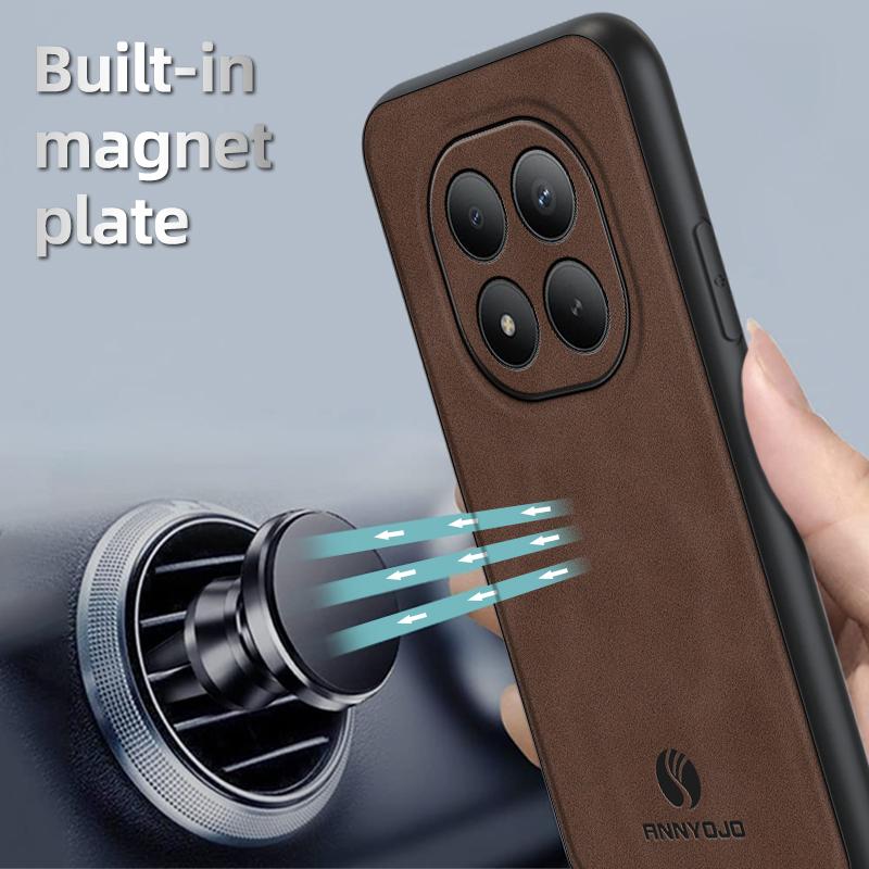 Anti-Sweat Non-Fingerprint Case for Xiaomi Redmi Note 15 Pro Plus 5g Note14 Note 14 Pro+ Note15 4G Accessories Leather Cover