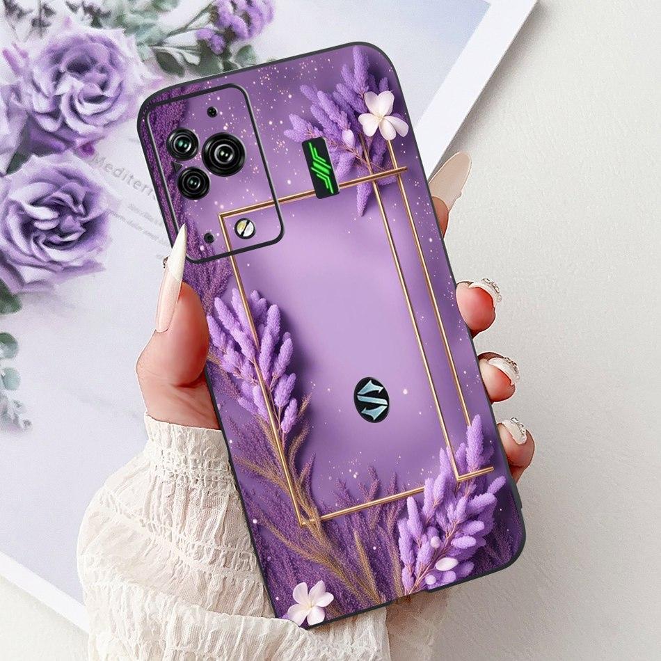 Per Xiaomi Black Shark 5 Pro Shark5 Custodia per Telefono Black Shark 5 5Pro Elegante Floreale Gatto Dipinto Morbido Silicone TPU Custodie